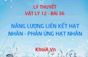 Lực hạt nhân là gì? Phản ứng hạt nhân là gì? Công thức tính năng lượng liên kết, năng lượng tỏa ra - Vật lý 12 bài 36